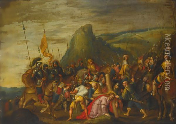 Christ On The Road To Calvary 3 Oil Painting - Frans II Francken