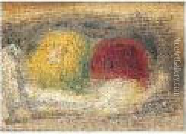 Fruits Sur Un Drape Oil Painting - Pierre Auguste Renoir