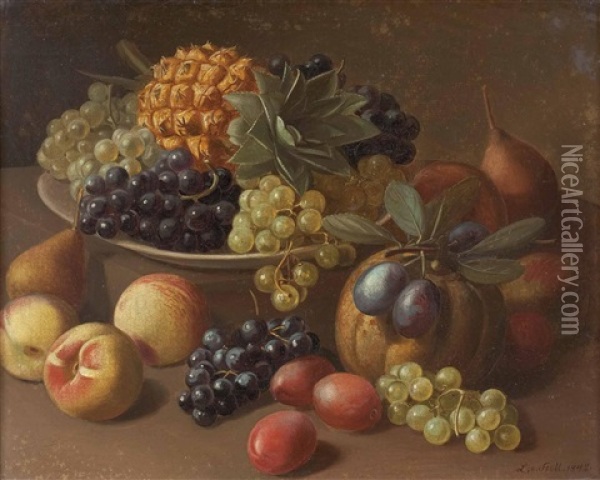 Obststillleben Oil Painting - Leopold von Stoll