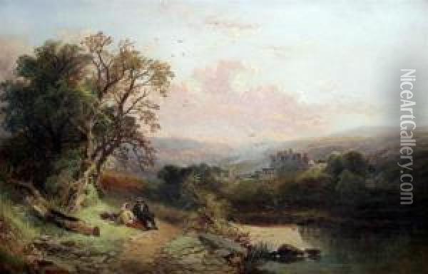 Middleham Castle, Wensleydale Oil Painting - Joseph Horlor