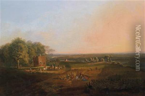 Smallcoburg Hunting Party Oil Painting - Conrad Buhlmayer
