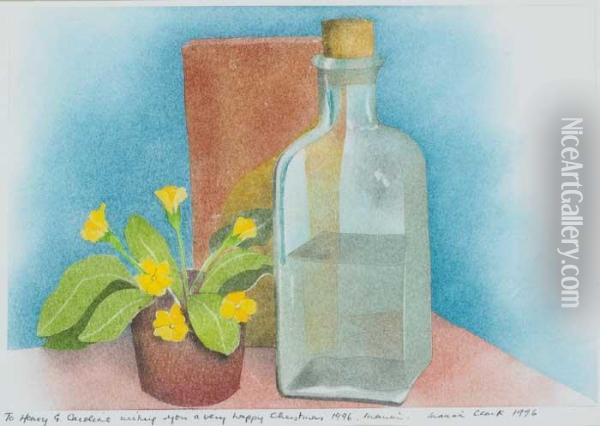 Primrose And Gin Oil Painting - Marian Eagle Clarke