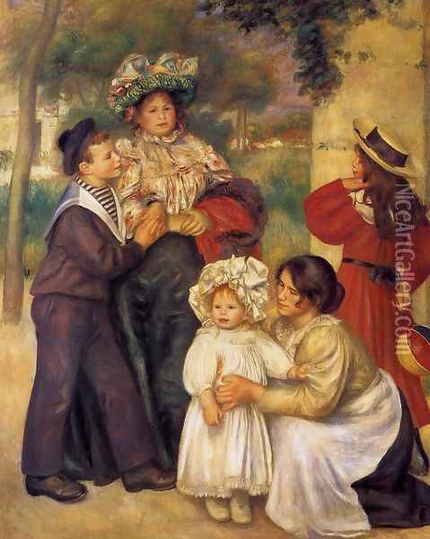 The Artists Family Oil Painting - Pierre Auguste Renoir