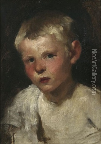 Portrat Eines Blonden Knaben Oil Painting - Hans Wiegand