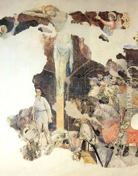 Crucifixion Oil Painting - Antonio Di Guido Alberti Da Ferrara