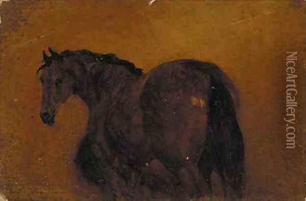 Eight oil sketches of horses Oil Painting - George Jones