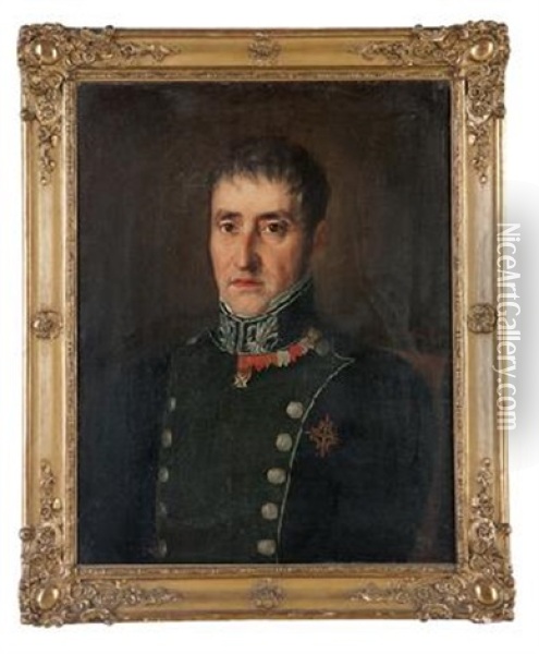 Retrato De Caballero Oil Painting - Victoriano Lopez Herranz