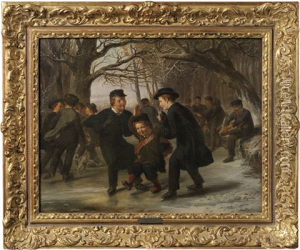 Wintervergnugen Oil Painting - Leopold Till