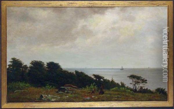 Gathering Branches, Nahant Oil Painting - Ernest Wadsworth Longfellow