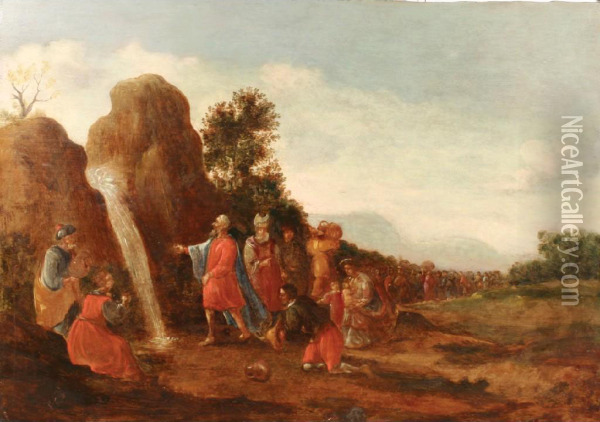 Apair Of Old Testament Scenes: 
Noah's Ark Oil Painting - Bartholomeus Breenbergh