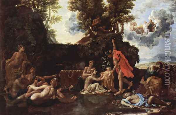 The birth of Baccus Oil Painting - Nicolas Poussin