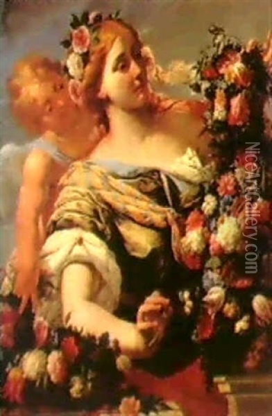 Flore Ou L'allegorie Du Printemps Oil Painting - Abraham Janssens
