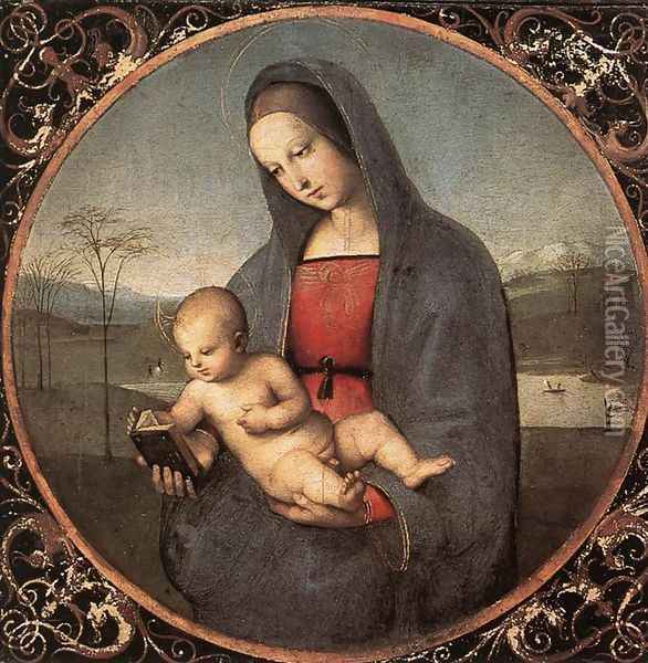 Madonna with the Book (Connestabile Madonna) Oil Painting - Raffaelo Sanzio