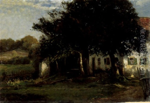 Landschaft Mit Bauernhaus Oil Painting - Otto Froelicher