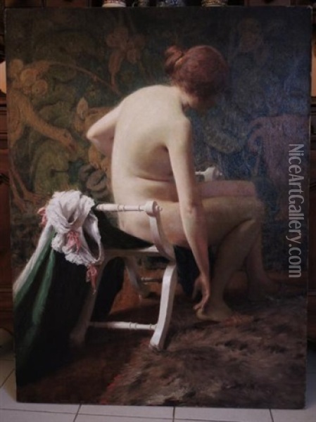 Nue Oil Painting - Jean-Celestin-Tancrede Bastet
