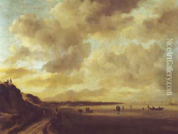 Beachscape with dunes Oil Painting - Jacob Van Ruisdael