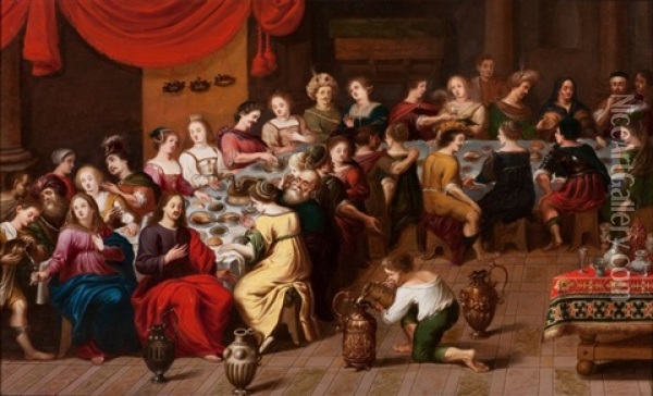 Les Noces De Cana Oil Painting - Franz Wulfhagen