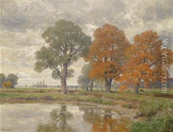 A Day In Late Autumn Oil Painting - Hugo Darnaut