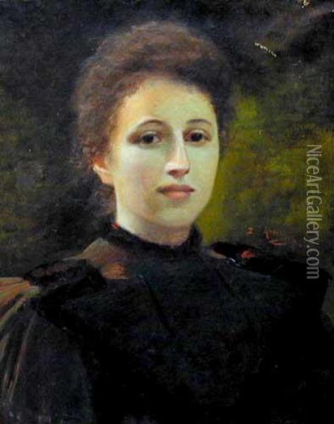 Portret Mlodej Kobiety Oil Painting - Zygmunt Andrychiewicz