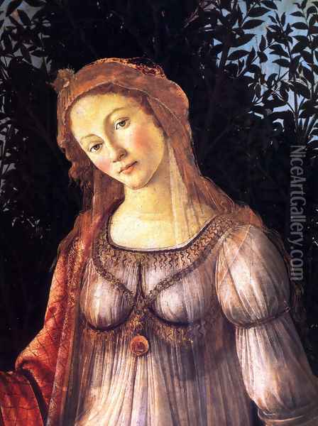 La Primavera [detail] (Allegory of Spring [detail]) Oil Painting - Sandro Botticelli