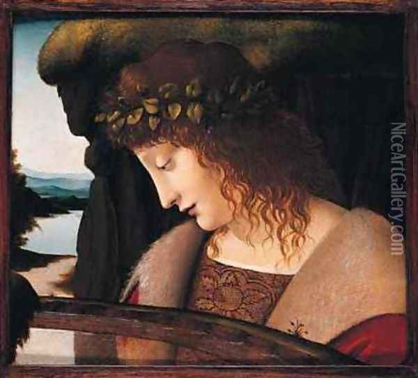 Narcissus Oil Painting - Leonardo Da Vinci