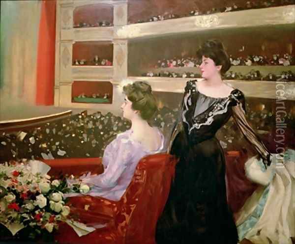 The Lyceum Oil Painting - Ramon Casas Y Carbo