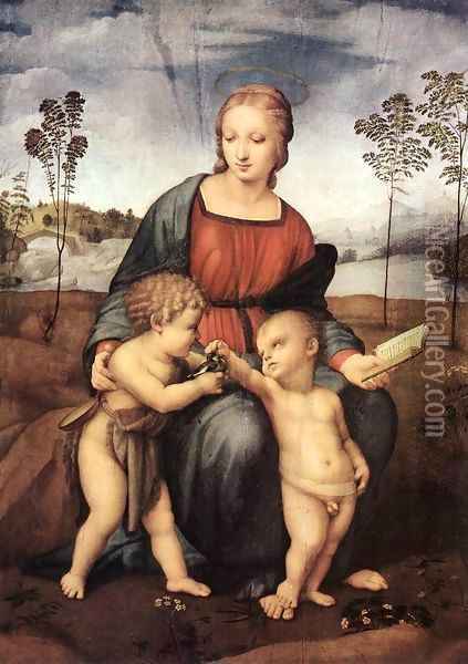 Madonna del Cardellino 2 Oil Painting - Raffaelo Sanzio