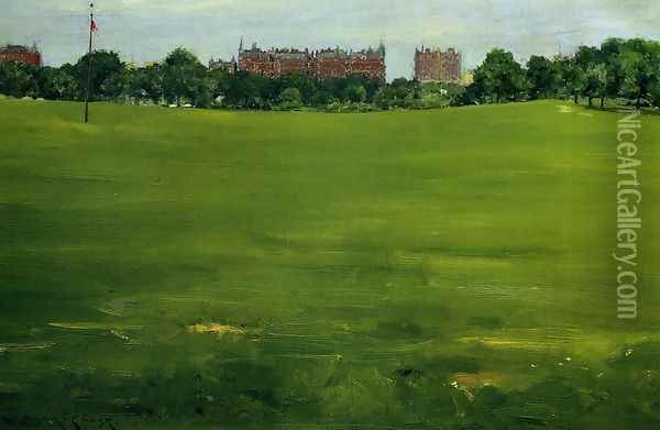 The Common Central Park Oil Painting - William Merritt Chase