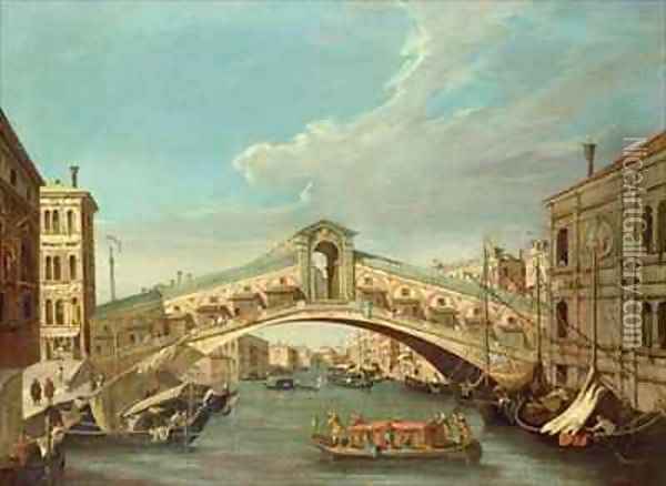 The Rialto Bridge Venice Oil Painting - G. Canaletto