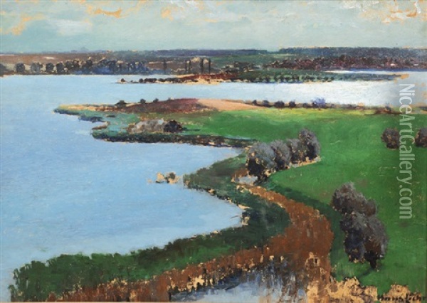 Lake Feldberg In Mecklenburg Oil Painting - Hans Licht