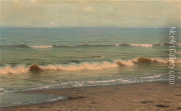 Twilight Surf Oil Painting - Alexander Harrison