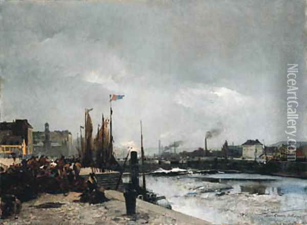 Le Havre Oil Painting - Pierre Carrier-Belleuse