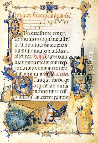 Codex of St George (Folio 85r) Oil Painting - Master of the Codex of St. George
