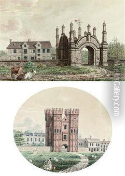 Layer Marney Tower, Near Colchester, Essex Oil Painting - Isaac Johnson