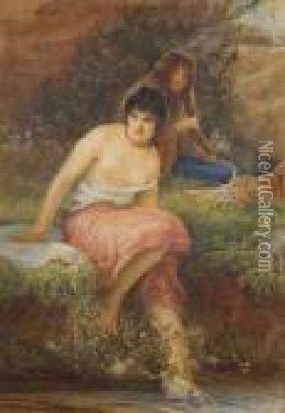 The Gypsy's Sunday Oil Painting - Robert Walker Macbeth