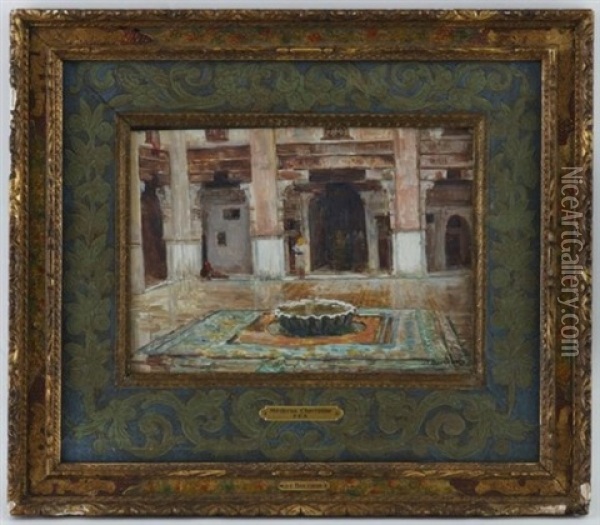 Medersa Cherratine, Fes Oil Painting - Joseph Felix Bouchor