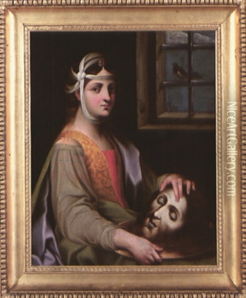 Salome Avec La Tete De Saint Jean-baptiste Oil Painting - Astolfo Petrazzi