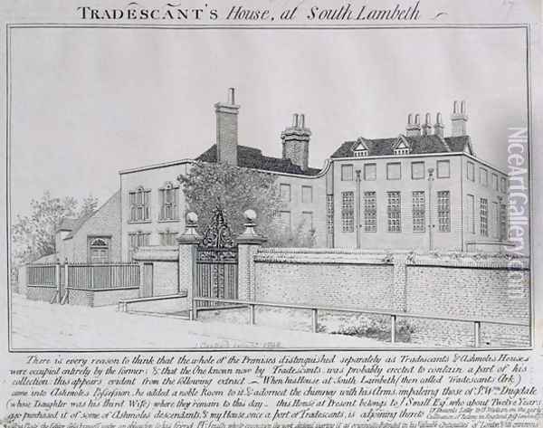 View of Turret House, Lambeth, 1798 Oil Painting - John Thomas Smith