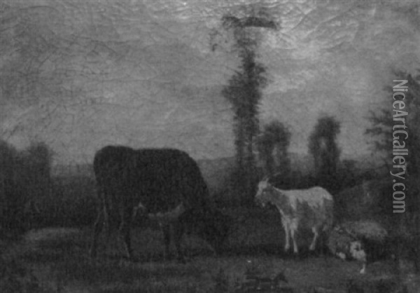 Herder And Flock Oil Painting - Victor-Emile Cartier