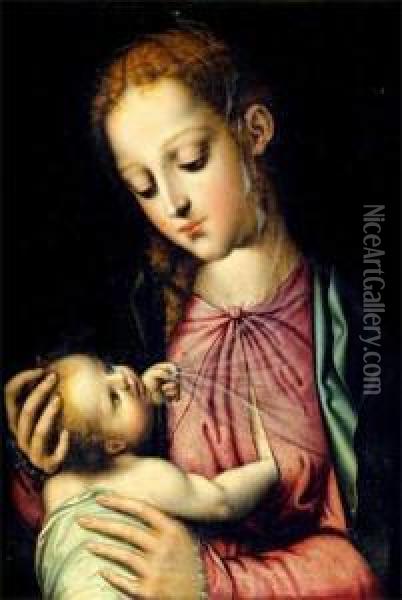 Vierge A L'enfant Oil Painting - Luis de Morales