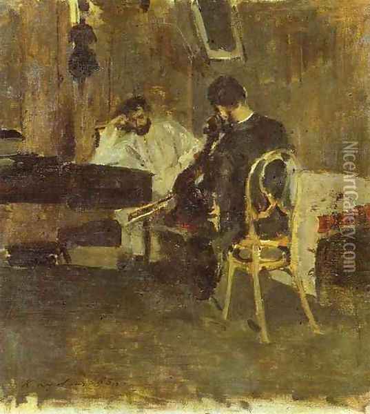 In a Room Oil Painting - Konstantin Alexeievitch Korovin