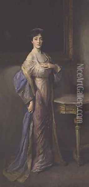 Countess Fitzwilliam Wife of the 7th Earl Fitzwilliam Oil Painting - Philip Alexius De Laszlo