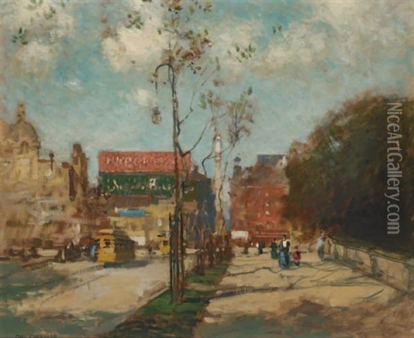 Near The Park, New York Oil Painting - Paul Cornoyer