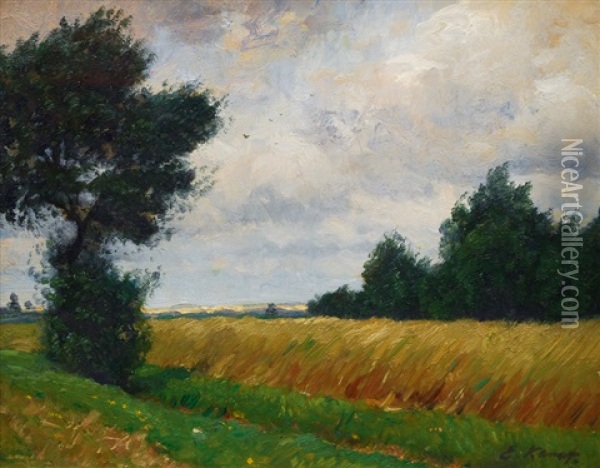 Summer Landscape Oil Painting - Eugen Kampf