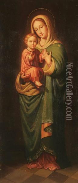 The Madonna And Child Oil Painting - Franz Ittenbach