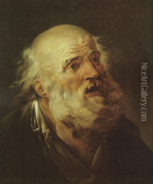 Tete D'un Vieillard Oil Painting - Jean-Honore Fragonard