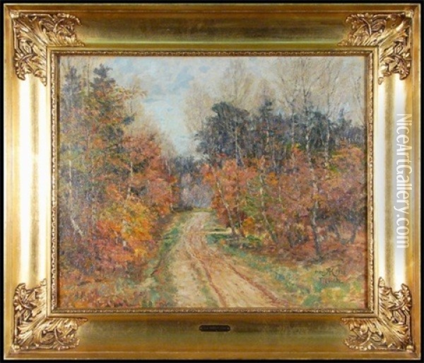 Tisvilde Forest Scene Oil Painting - Arnold Krog
