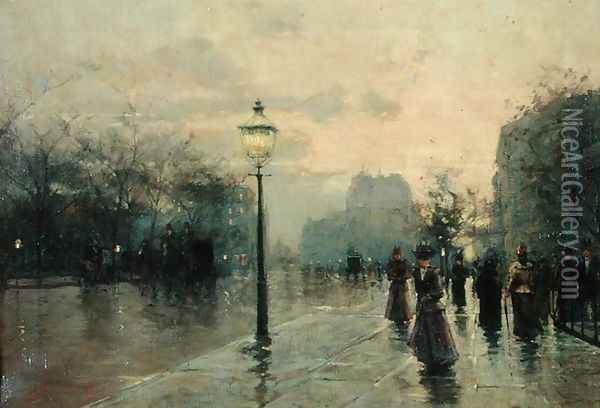 Rainy Afternoon Oil Painting - Vittorio Guaccimanni