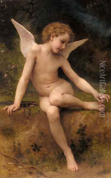 L'Amour A L'Epine Oil Painting - William-Adolphe Bouguereau