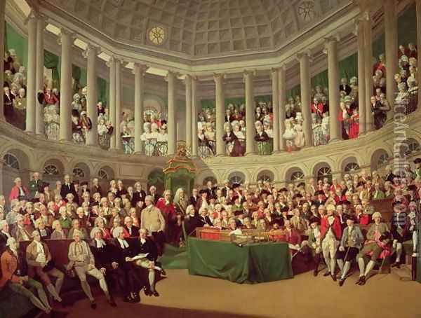 The Irish House of Commons, 1780 Oil Painting - Francis Wheatley